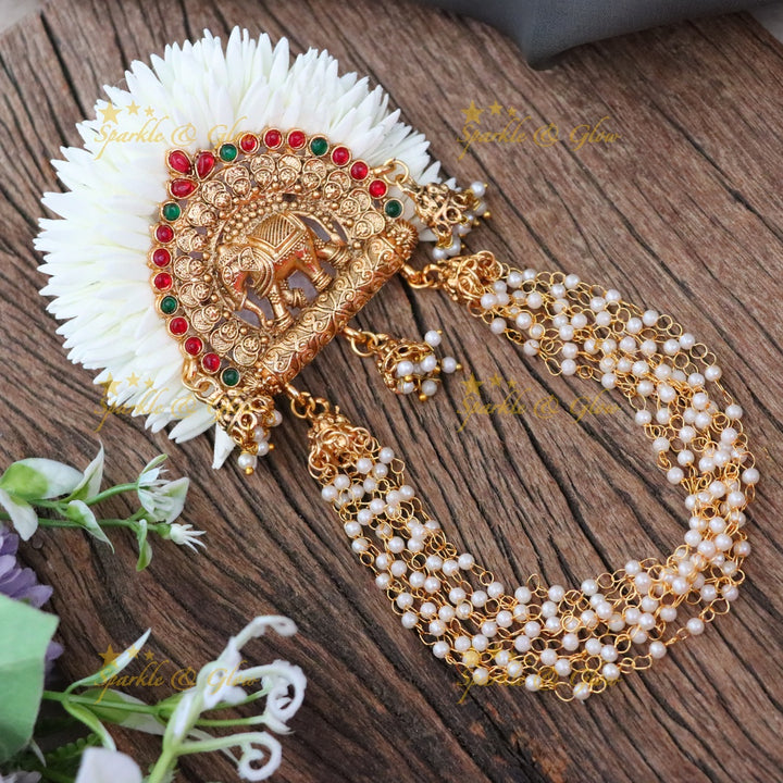 Elegant Gold Elephant Hair Clip - Perfect Festive Accessory