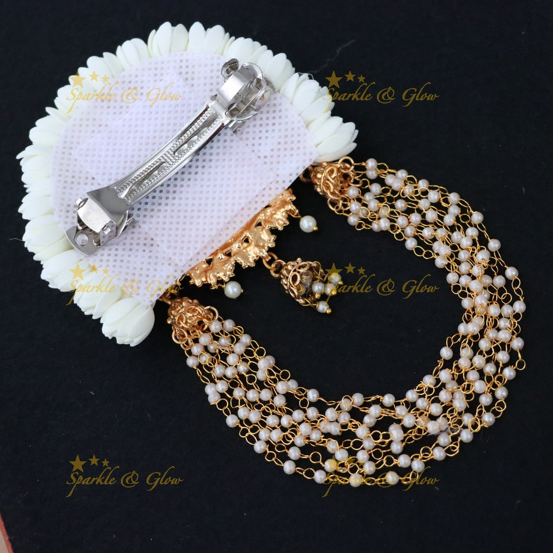 Exquisite Gold Ethnic Hair Clip for Weddings