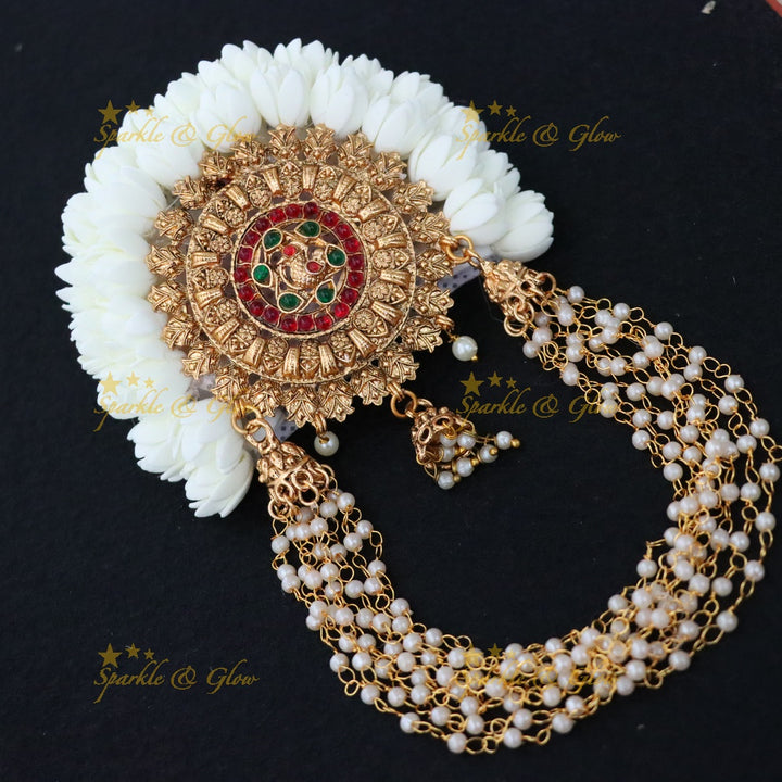 Exquisite Gold Ethnic Hair Clip for Weddings