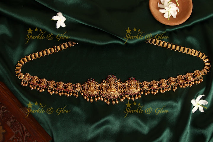 Premium Matte Lakshmi Hip chain - Multi