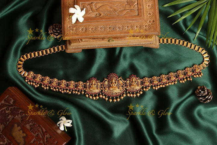 Premium Matte Lakshmi Hip chain - Pink