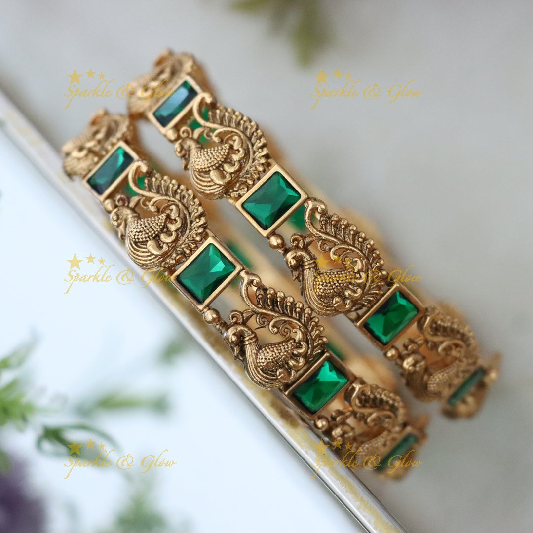 Exquisite Gold Peacock Bangles for Special Occasions