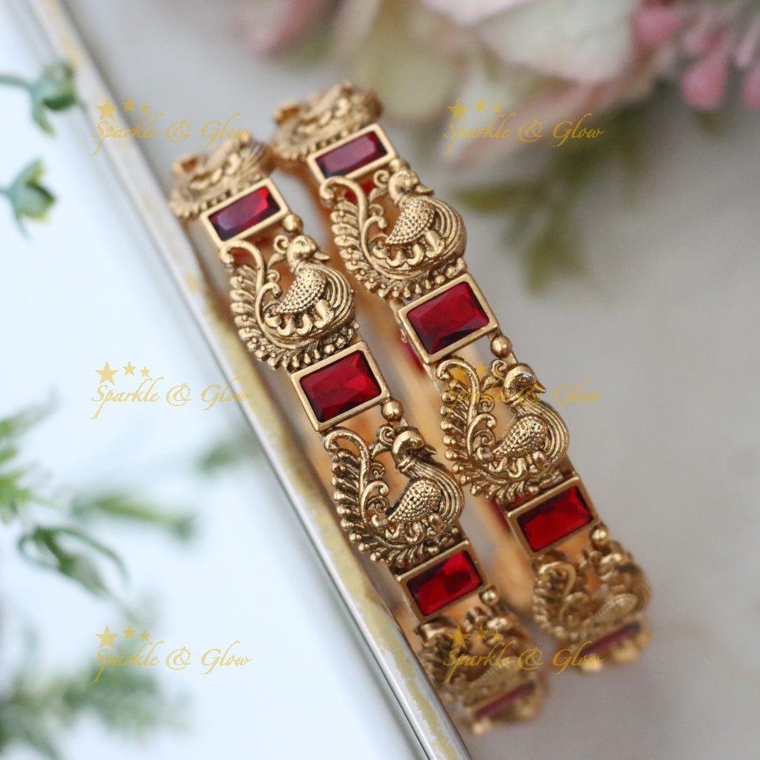 Exquisite Gold Peacock Bangles for Special Occasions