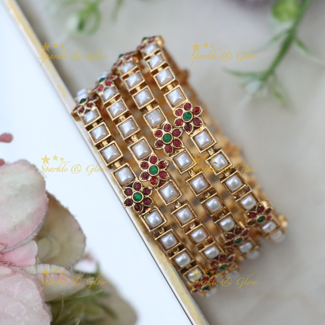 Elegant Gold Gemstone Bangle for Weddings & Celebrations