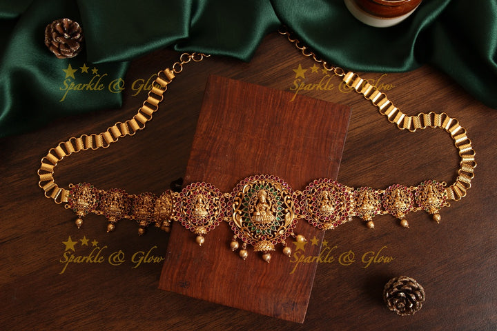Premium Matte Lakshmi Hip chain - Pink