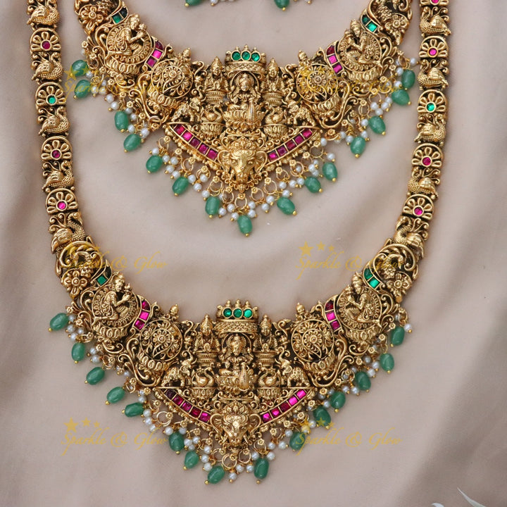 Exquisite Indian Temple Bridal Necklace Set - New Arrival