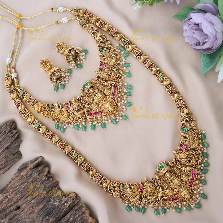 Exquisite Indian Temple Bridal Necklace Set - New Arrival