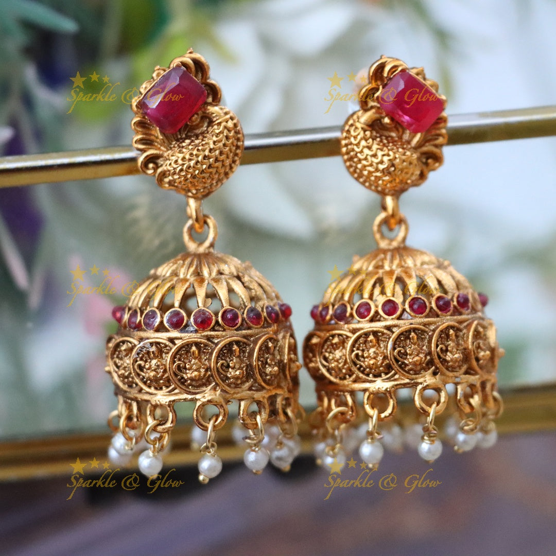 Elegant Gold Plated Temple Necklace for Weddings