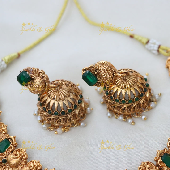Elegant Gold Plated Temple Necklace for Weddings