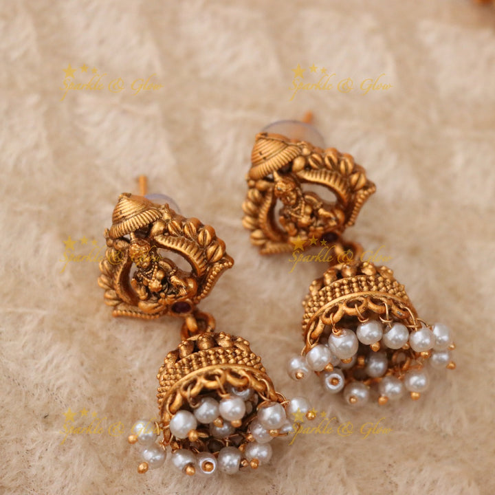 Exquisite Temple-Inspired Gold Plated Necklace
