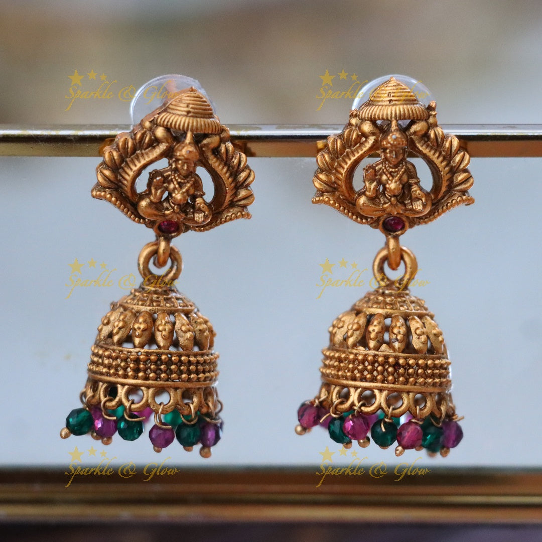 Exquisite Temple-Inspired Gold Plated Necklace