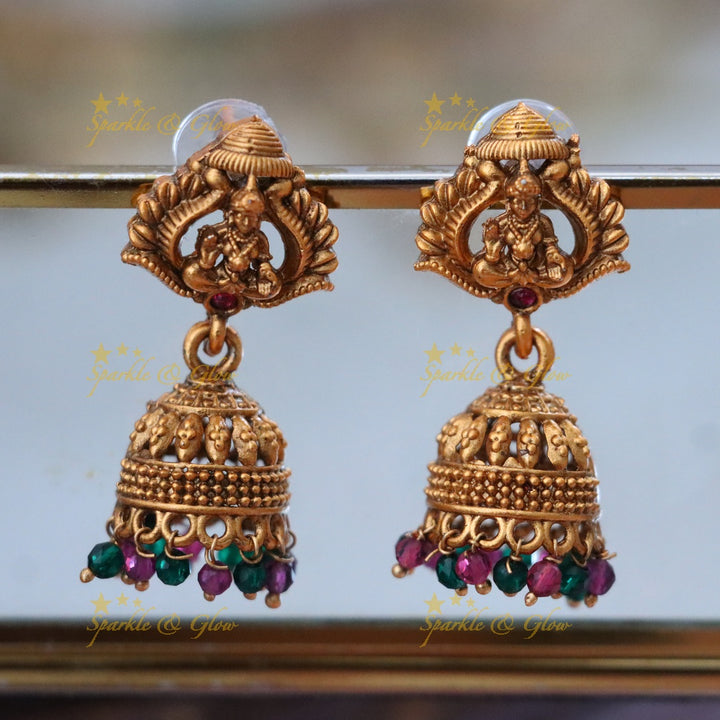 Exquisite Temple-Inspired Gold Plated Necklace