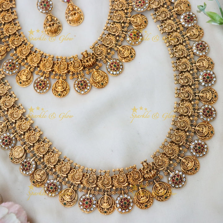 Enchanting Temple Gold Bridal Necklace Set