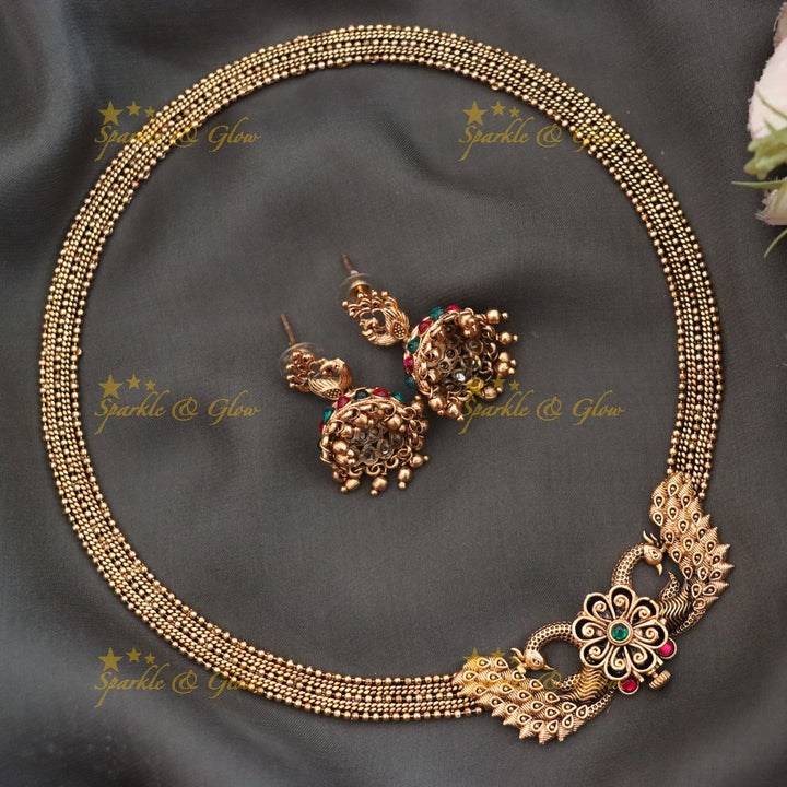 Exquisite Gold Tone Festive Necklace for Weddings