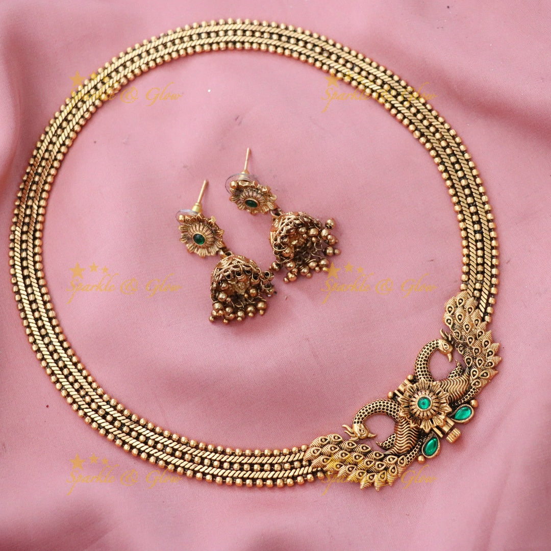 Elegant Short Gold Necklace for Wedding Celebrations
