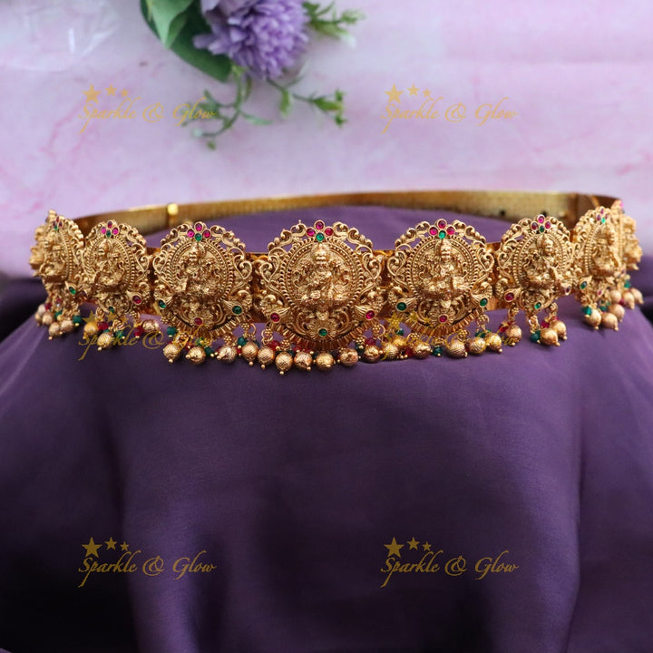 Exquisite Gold Temple Style Hip Belt for Weddings