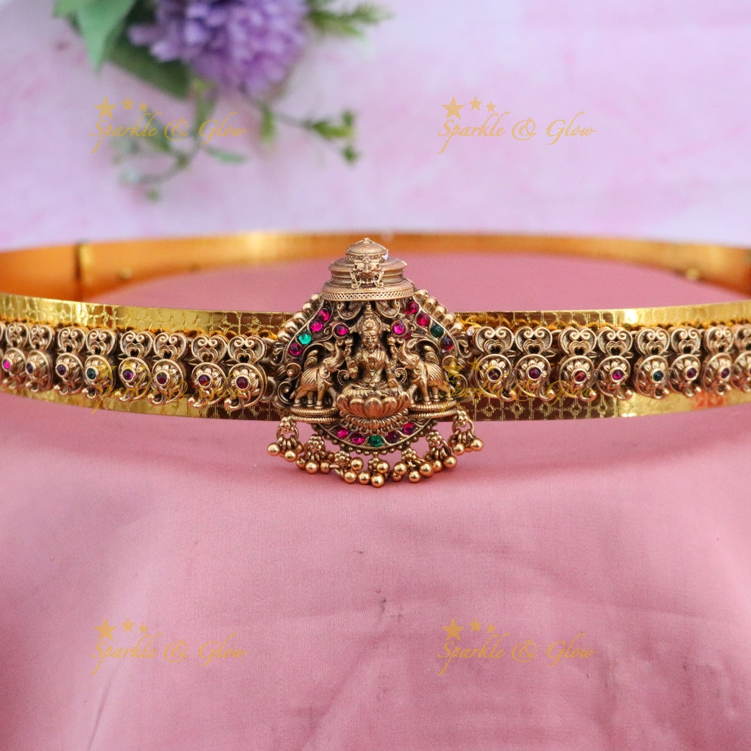 Temple Design Gold-Plated Hip Belt for Special Occasions