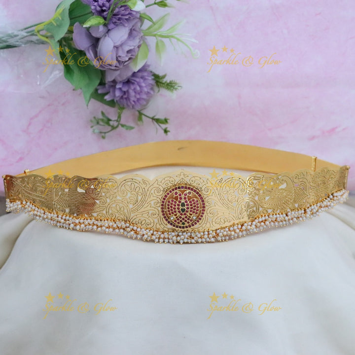 Exquisite Golden Wedding Hip Belt - Embellish with Elegance
