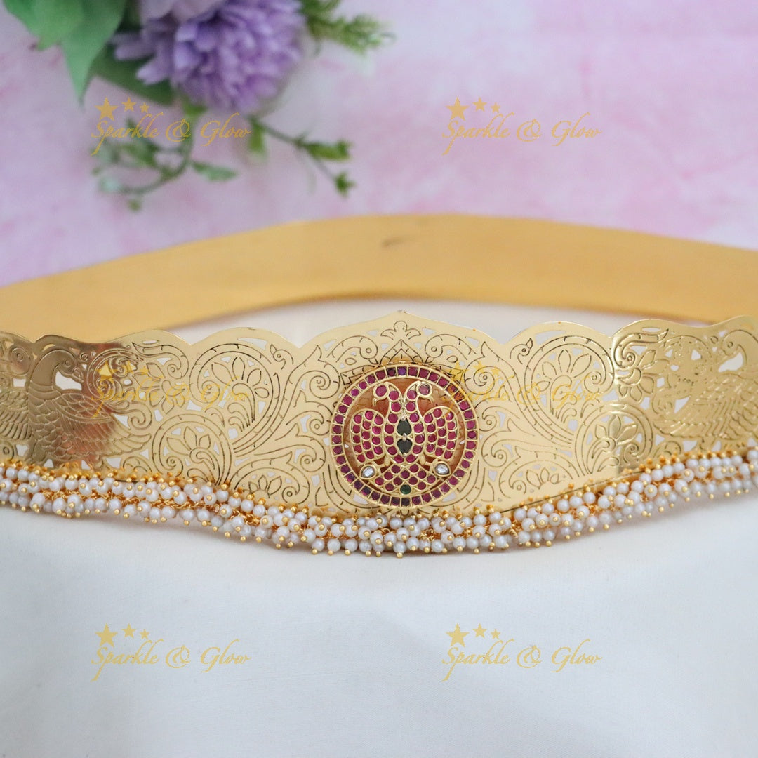 Exquisite Golden Wedding Hip Belt - Embellish with Elegance