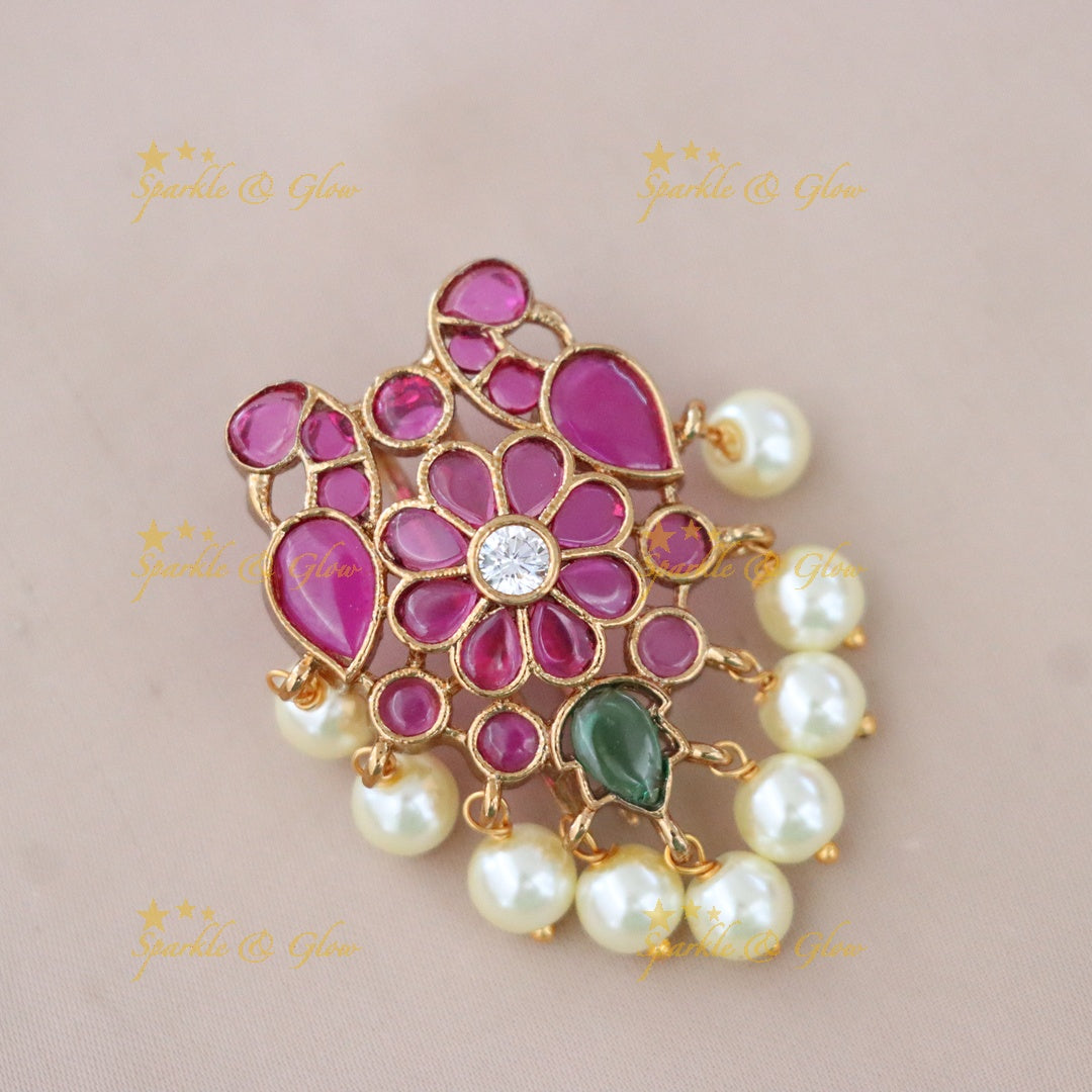 Exquisite Pearl & Floral Hair Pin for Weddings