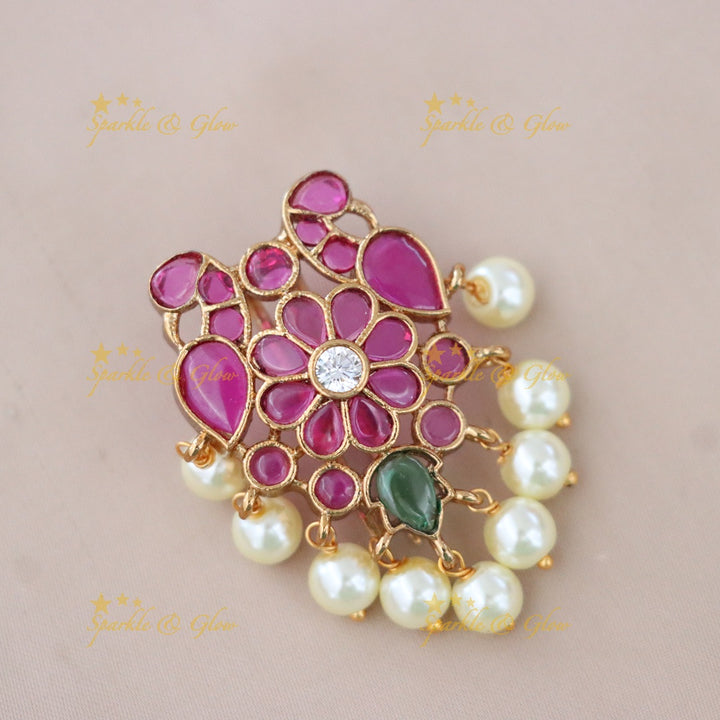 Exquisite Pearl & Floral Hair Pin for Weddings