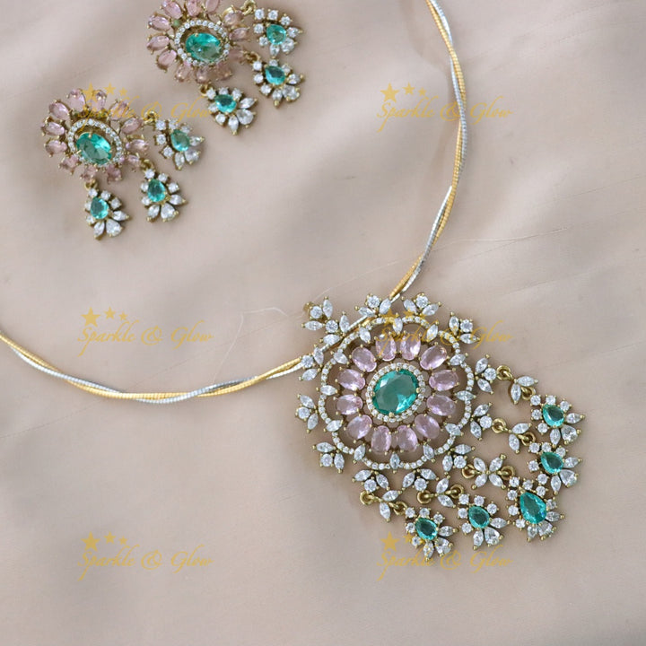 Elegant Floral Necklace Set for Festive Celebrations