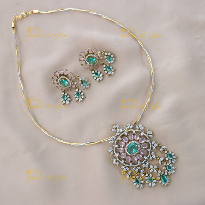 Elegant Floral Necklace Set for Festive Celebrations