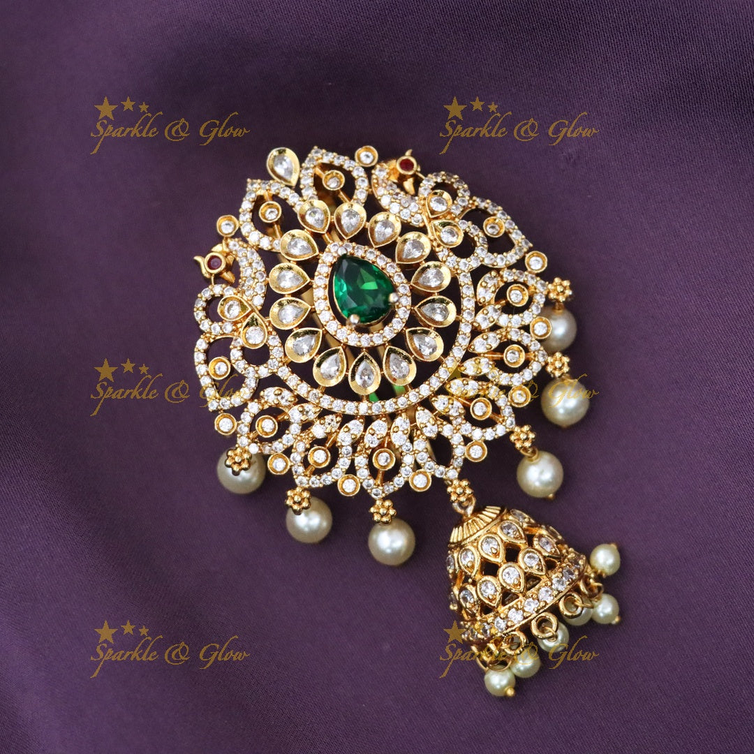 Exquisite American Diamond Hair Pin for Festive Elegance