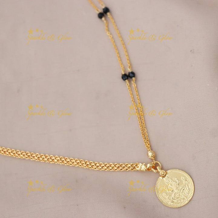 Exquisite Short Gold Mangalsutra for Wedding Elegance