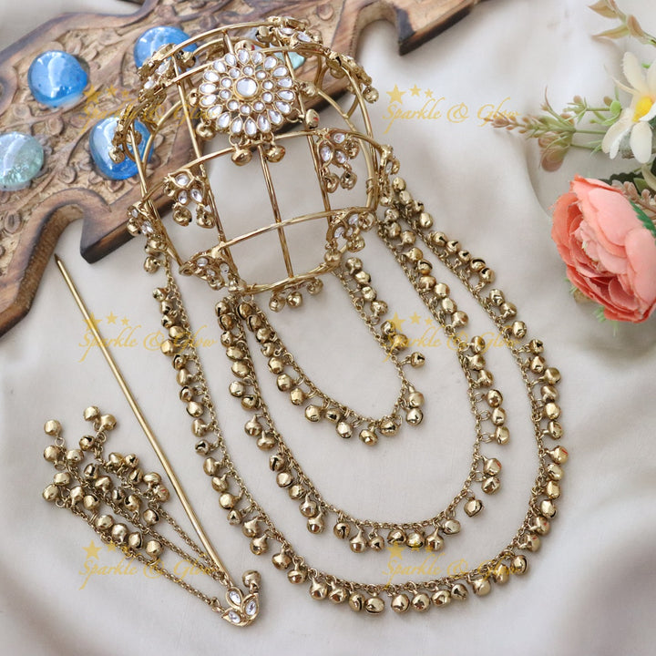 Exquisite Gold Bridal Hair Accessory | Sparkle & Glow