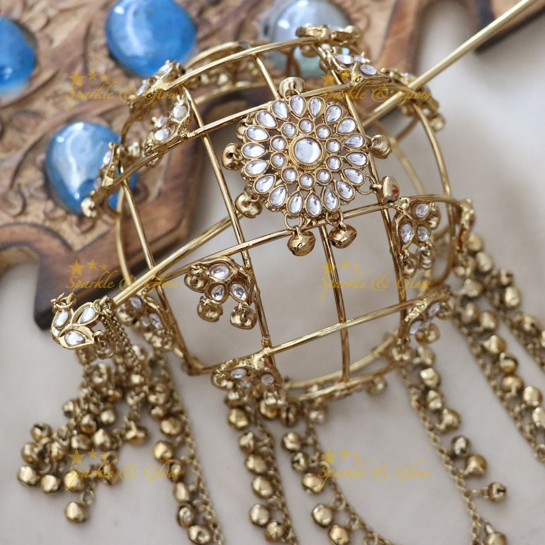 Exquisite Gold Bridal Hair Accessory | Sparkle & Glow