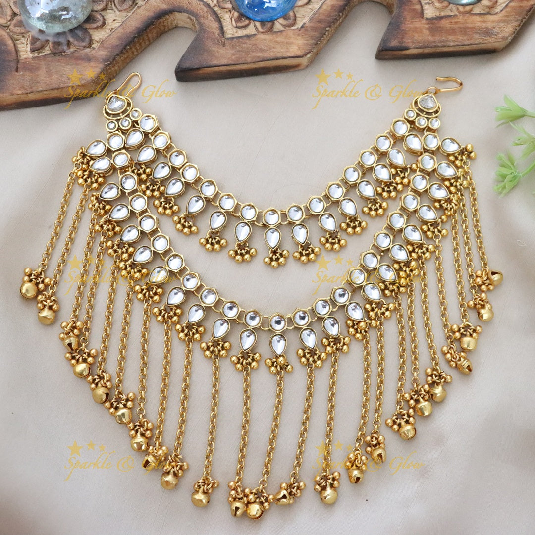Exquisite Gold Hair Ornament for Weddings & Festivals