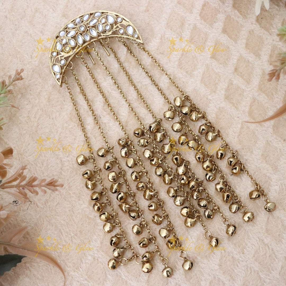 Elegant Gold Hair Pin for Festive & Wedding Wear