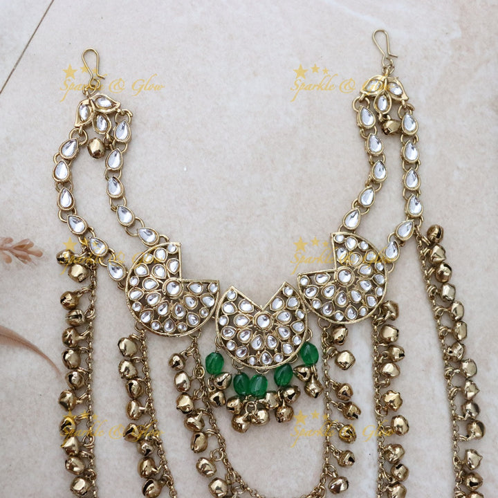 Sparkling Gold Hairpin for Weddings & Festive Occasions