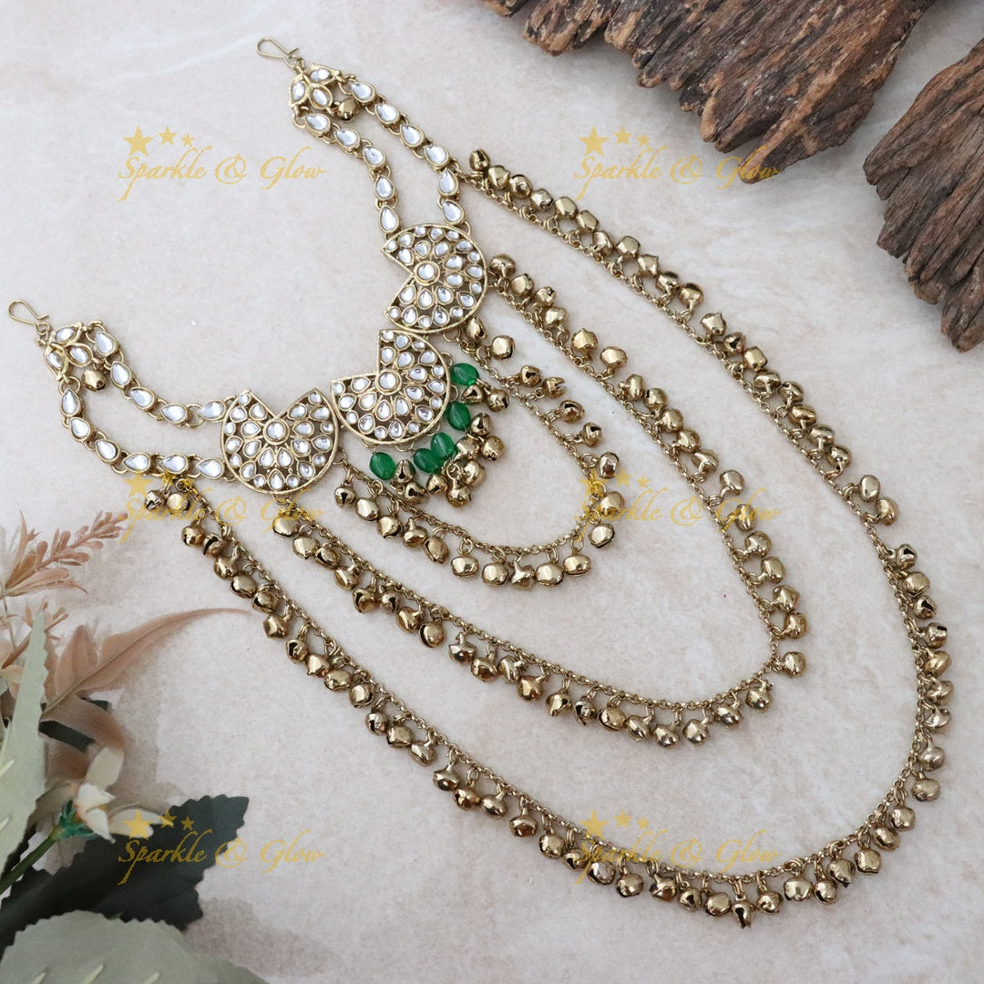 Sparkling Gold Hairpin for Weddings & Festive Occasions