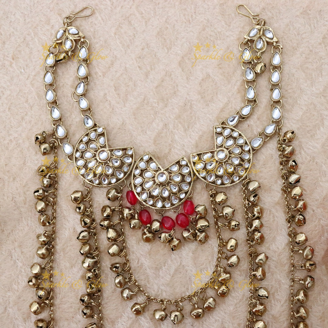 Sparkling Gold Hairpin for Weddings & Festive Occasions