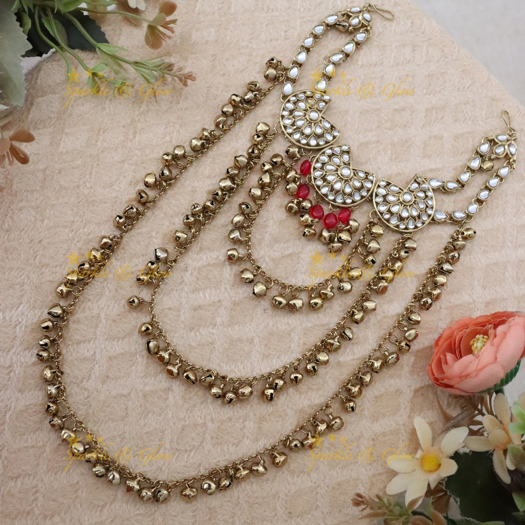 Sparkling Gold Hairpin for Weddings & Festive Occasions