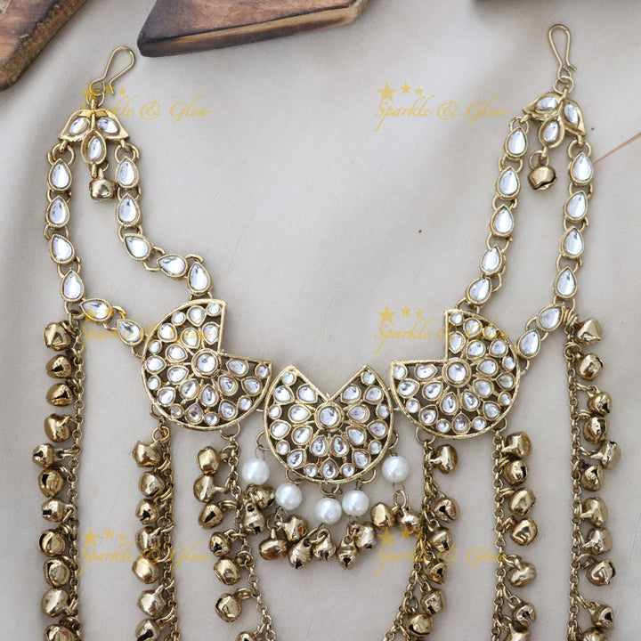 Sparkling Gold Hairpin for Weddings & Festive Occasions