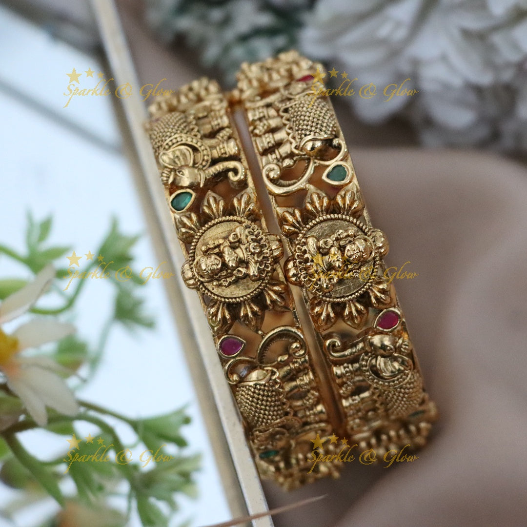 Radiant Temple Bangles for Festive Occasions