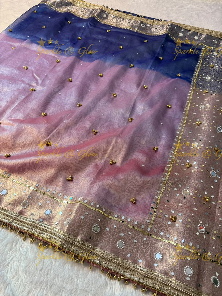 Luxurious Banarasi Saree with Ghungroo Charm