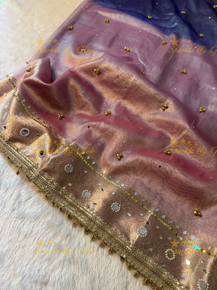 Luxurious Banarasi Saree with Ghungroo Charm