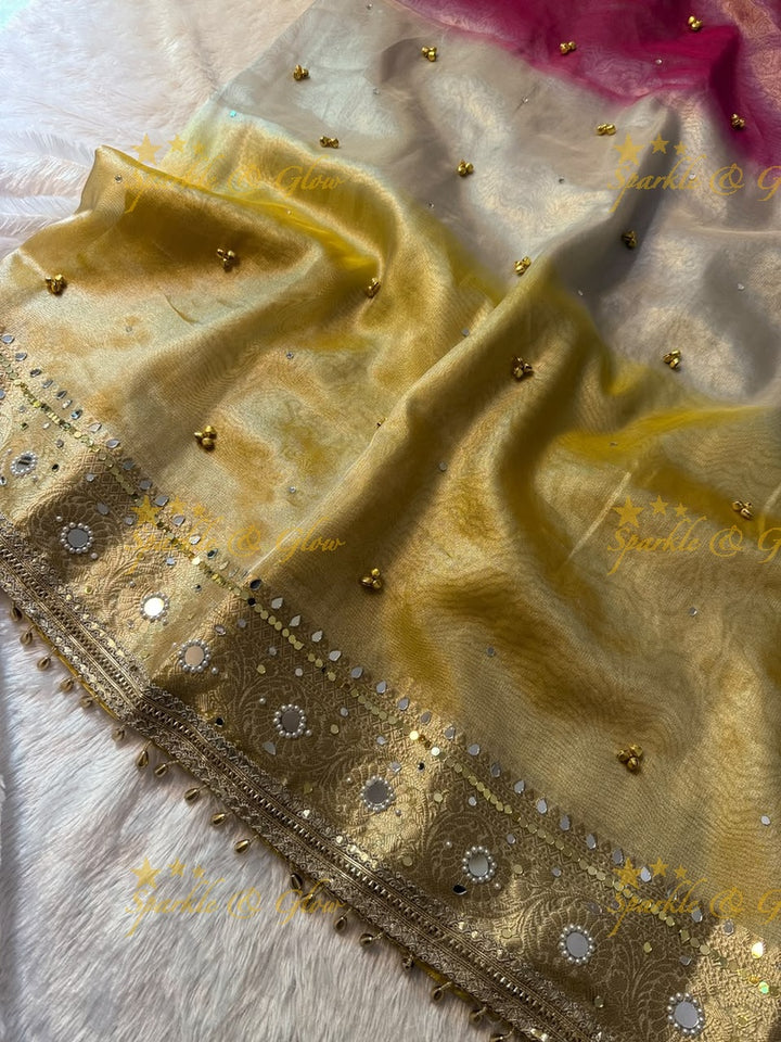 Luxurious Banarasi Saree with Ghungroo Charm