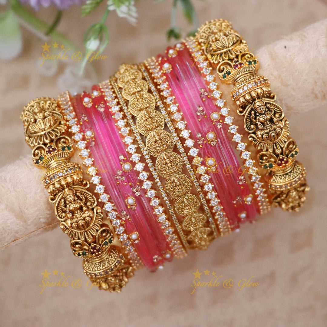 Exquisite Lakshmi Coin Bangles for Timeless Bridal Elegance