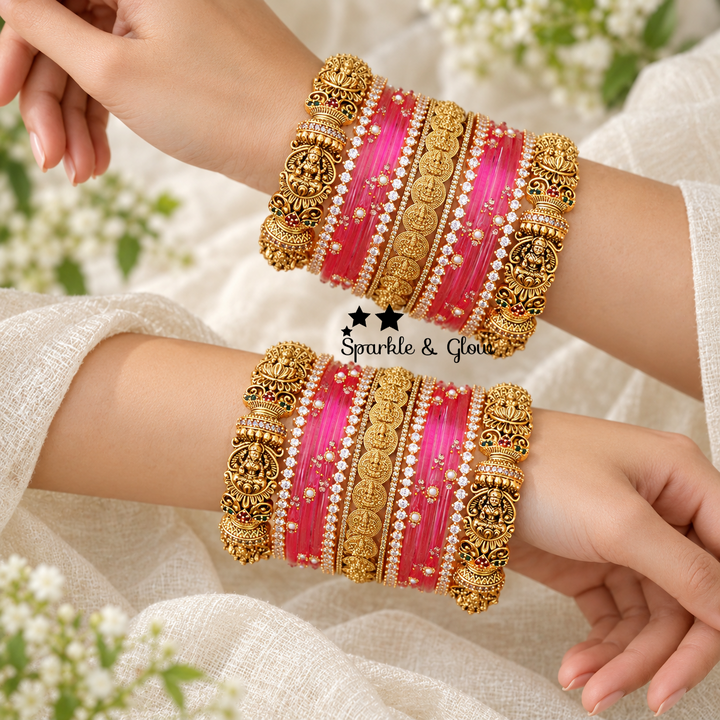 Exquisite Lakshmi Coin Bangles for Timeless Bridal Elegance