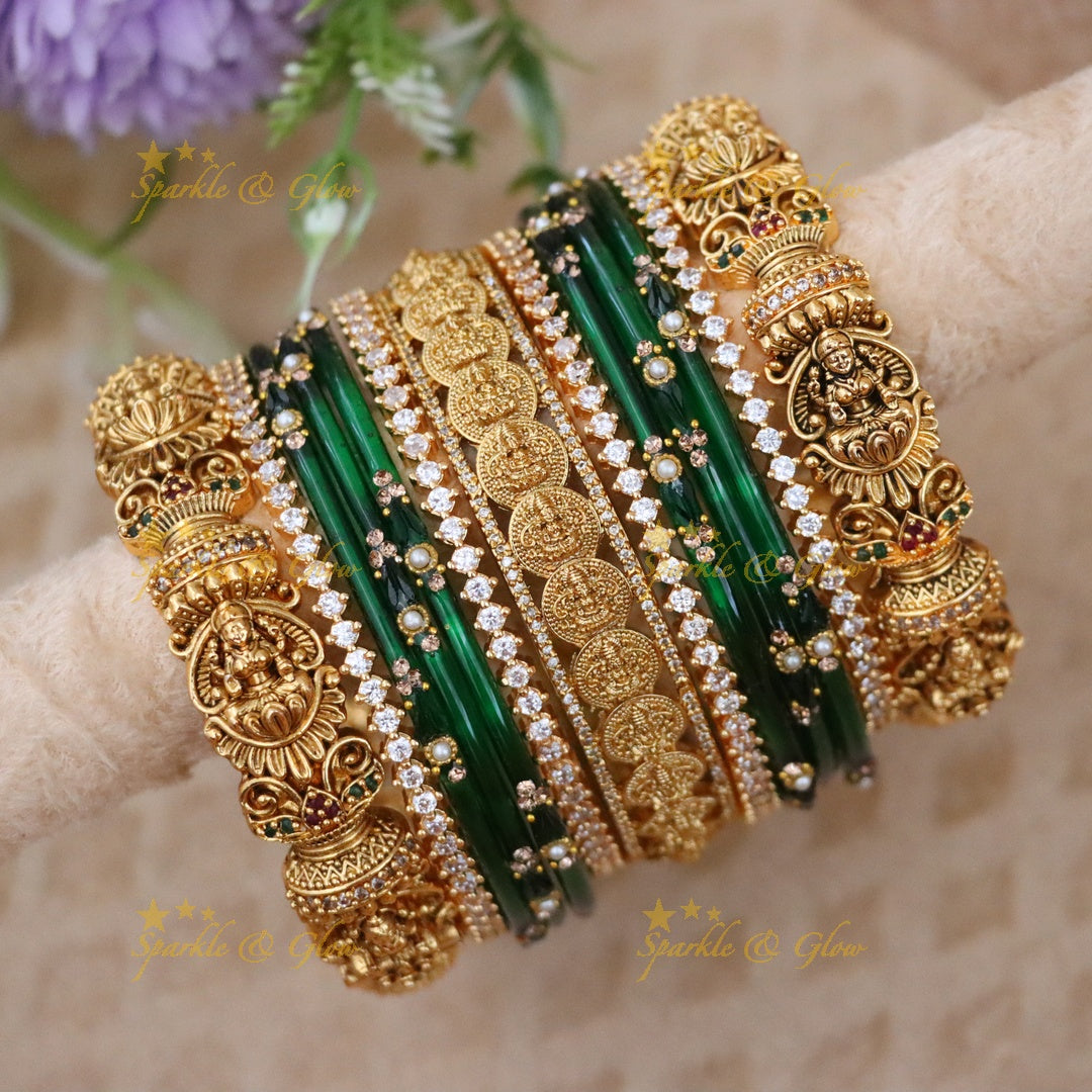 Exquisite Lakshmi Coin Bangles for Timeless Bridal Elegance