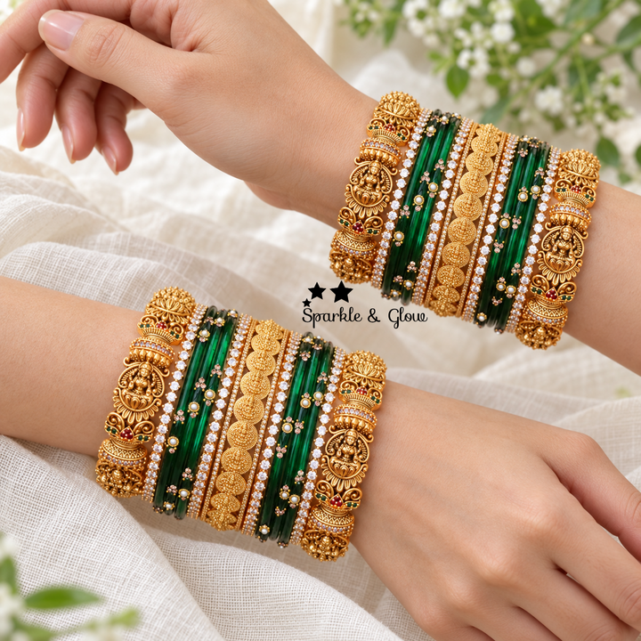 Exquisite Lakshmi Coin Bangles for Timeless Bridal Elegance