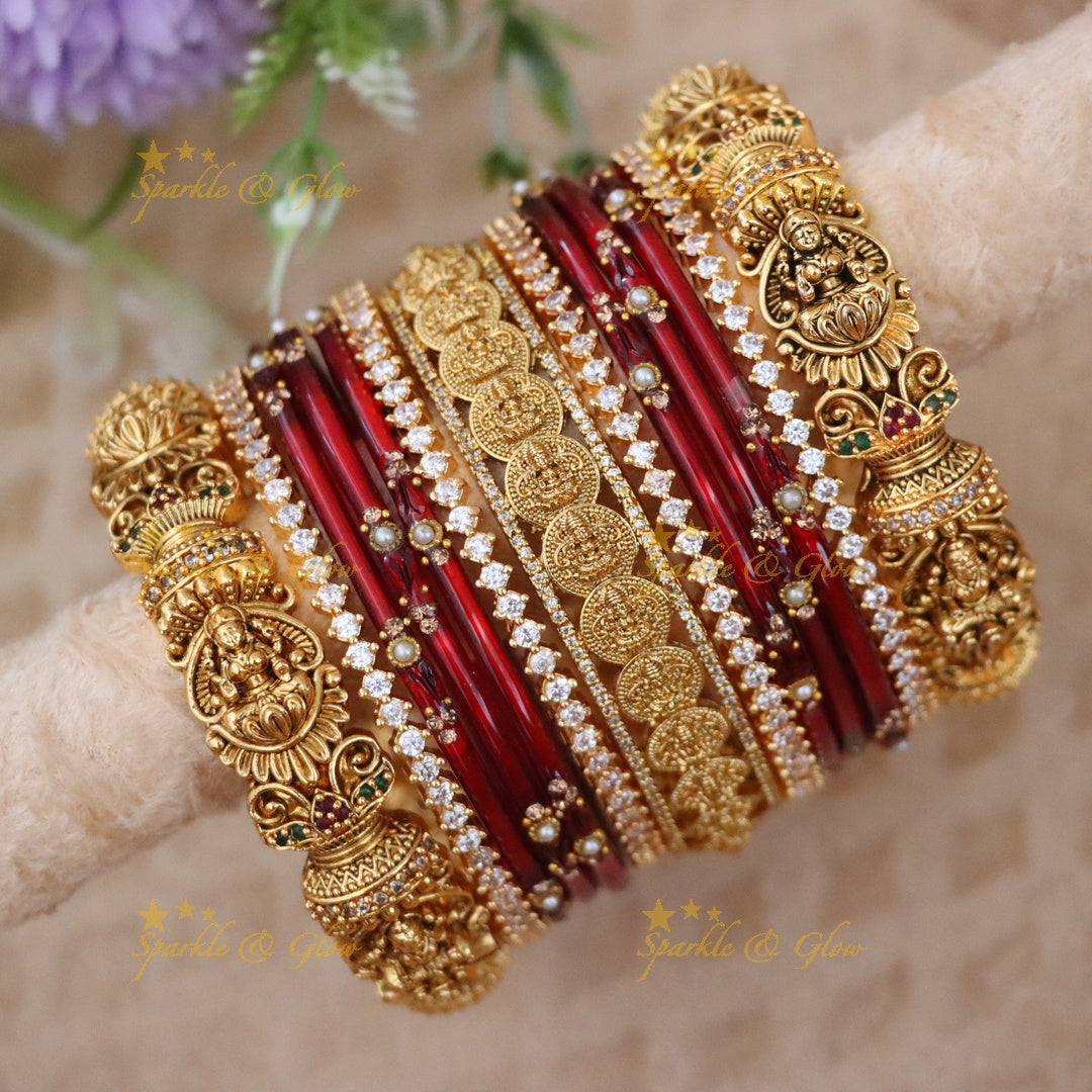 Exquisite Lakshmi Coin Bangles for Timeless Bridal Elegance
