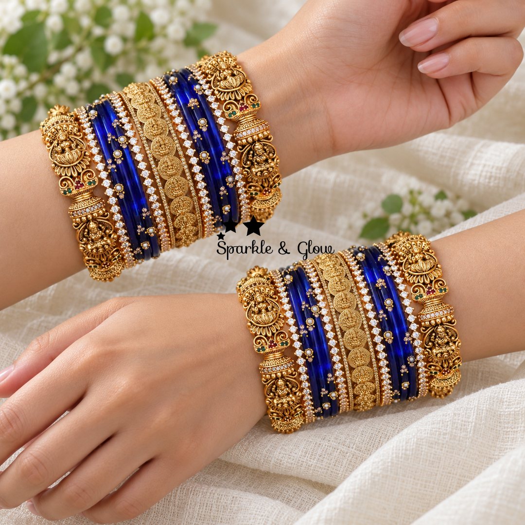 Exquisite Lakshmi Coin Bangles for Timeless Bridal Elegance