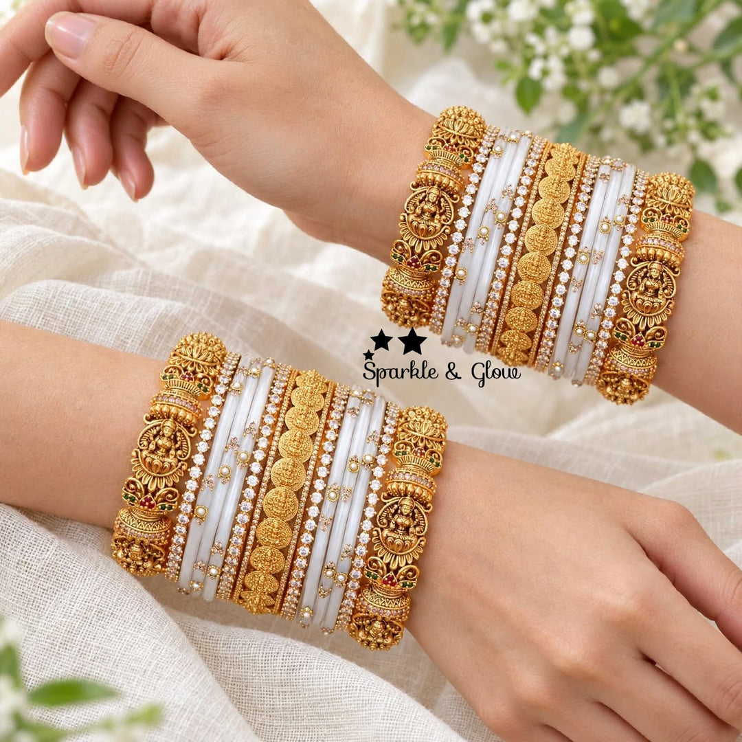 Exquisite Lakshmi Coin Bangles for Timeless Bridal Elegance