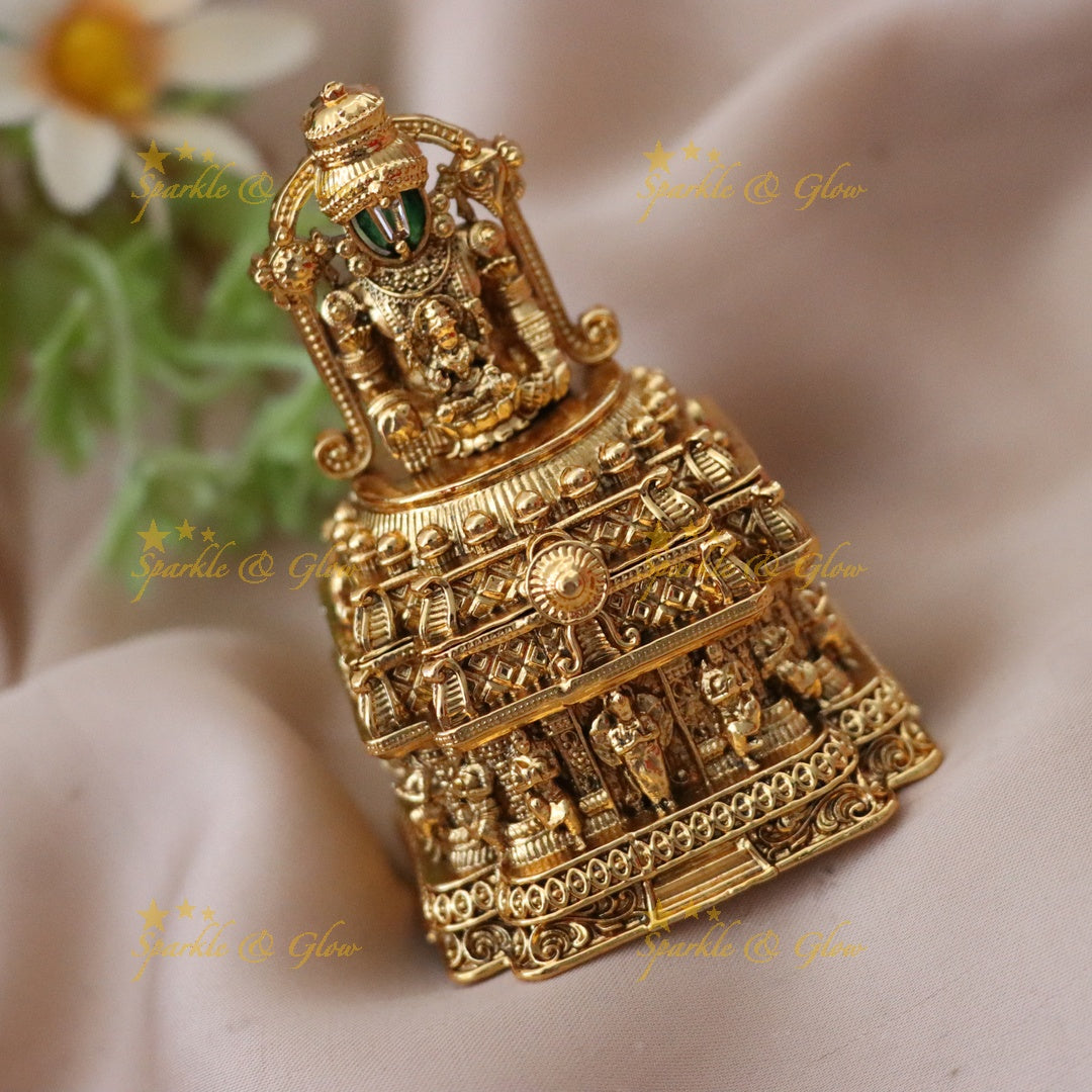 Exquisite Kumkum Box with Temple Design for Festive Glam